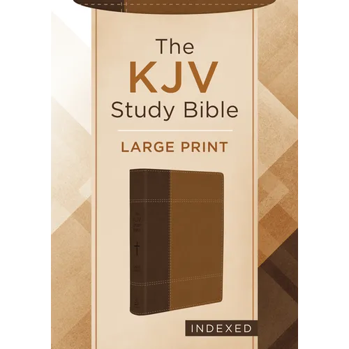 The KJV Study Bible, Large Print (Indexed) [Copper Cross] - Imitation Leather