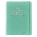 KJV Holy Bible, My Creative Bible, Faux Leather Hardcover - Ribbon Marker, King James Version, Teal W/Elastic Closure - Hardcover