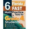 6 Florida FAST Grade 4 Math Practice Tests - Paperback