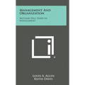 Management and Organization: McGraw-Hill Series in Management - Hardcover
