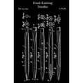 Hand Knitting Needles: Knitting Paper 4x5 Template for Crocheters and Knitters - Paperback