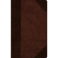 ESV Large Print Compact Bible, Red Letter (Trutone, Brown/Walnut, Portfolio Design) - Imitation Leather
