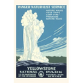 Vintage Journal Yellowstone National Park Travel Poster, Old Faithful - Paperback