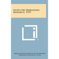 Notes on Operations Research, 1959 - Hardcover