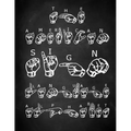 ASL American Sign Language: Alphabet Book For Beginners: For All Ages - Hand Signs - Paperback