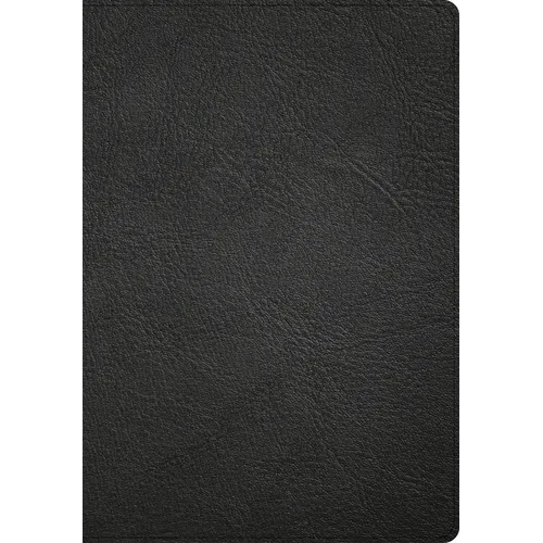 CSB Super Giant Print Reference Bible, Black Genuine Leather, Indexed - Imitation Leather