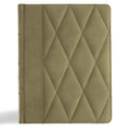 CSB Notetaking Bible, Large Print Edition, Sage Suedesoft Leathertouch Over Board - Imitation Leather