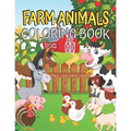 Farm Animals Coloring book: Easy and Fun Educational Coloring Pages of Animals for Little Kids - Filled with Easily Recognizable Illustrations Cow - Paperback