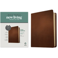 NLT Wide Margin Bible, Filament Enabled (Genuine Leather, Brown, Red Letter) - Leather