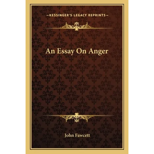 An Essay On Anger - Paperback