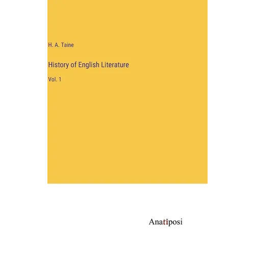 History of English Literature: Vol. 1 - Hardcover