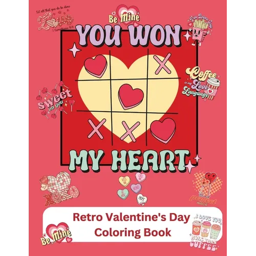 Retro Valentine's Day Coloring Book - Paperback