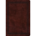 ESV Large Print Compact Bible, Red Letter (Trutone, Mahogany, Border Design) - Imitation Leather