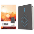 The Message Deluxe Gift Bible (Leather-Look, Charcoal Ascension and Blue Diamonds): The Bible in Contemporary Language - Imitation Leather