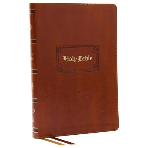 KJV Holy Bible: Giant Print Thinline Bible, Tan Leathersoft, Red Letter, Comfort Print: King James Version (Vintage Series) - Imitation Leather
