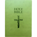 KJV Holy Bible, Cross Design, Large Print, Olive Ultrasoft: (Red Letter, Green, 1611 Version) - Imitation Leather