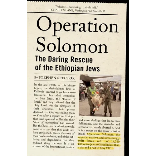 Operation Solomon: The Daring Rescue of the Ethiopian Jews - Paperback