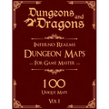 Dungeons and Dragons Inferno Realms Dungeon Maps for Game Masters Vol 1: 100 Unique Underwater Maps and Stories for TTRPGs - Paperback