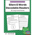 Silent E Words Long Vowel Readers: Decodable Books Grade 1 / Grade 2 - Paperback
