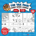 The Yak Pack: Sight Word Comics: Book 1: Comic Books to Practice Reading Dolch Sight Words (1-20) - Paperback