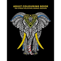 Adult Colouring Book: 100 Stress Relieving Animal Designs - Paperback