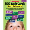 100 Task Cards: Text Evidence: Reproducible Mini-Passages with Key Questions to Boost Reading Comprehension Skills - Paperback