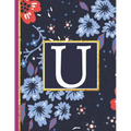 U: Monogram Initial U Notebook for Women and Girls, Blue Floral (Monogram Gifts for Women) - Paperback