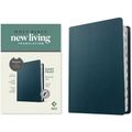NLT Personal Size Giant Print Bible, Filament Enabled (Genuine Leather, Navy Blue, Indexed, Red Letter) - Leather