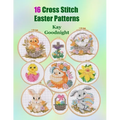 16 Cross Stitch Easter Patterns - Paperback