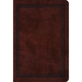 ESV Large Print Value Compact Bible (Trutone, Mahogany, Border Design) - Imitation Leather