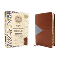 NIV Application Bible, Personal Size, Leathersoft, Brown/Blue, Red Letter, Indexed, Comfort Print: Bringing the Ancient Message of the Bible Into Your - Imitation Leather