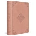 ESV Study Bible (Trutone, Blush Rose, Fleur-De-Lis Design) - Imitation Leather