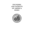 Founders and Patriots of America Index - Paperback