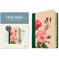 KJV Wide Margin Bible, Filament Enabled (Leatherlike, Pink Rose Garden, Indexed, Red Letter) - Imitation Leather