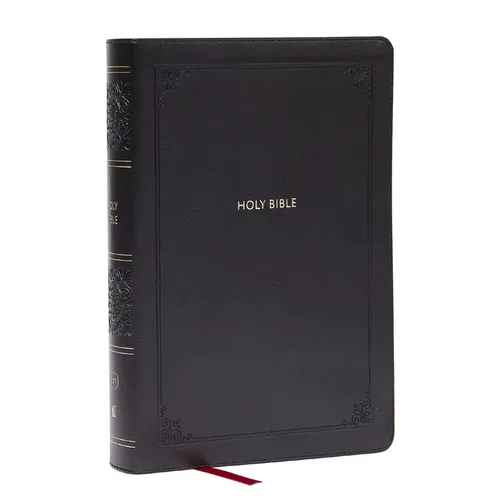 KJV Giant Print End-Of-Verse Reference Bible, Black Leathersoft, Red Letter, Comfort Print - Imitation Leather