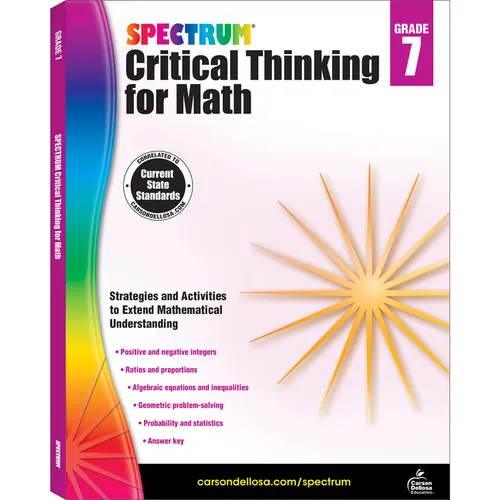 Spectrum Critical Thinking for Math, Grade 7: Volume 49 - Paperback