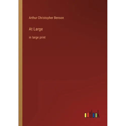 At Large: in large print - Paperback