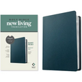 NLT Personal Size Giant Print Bible, Filament Enabled (Genuine Leather, Navy Blue, Red Letter) - Leather