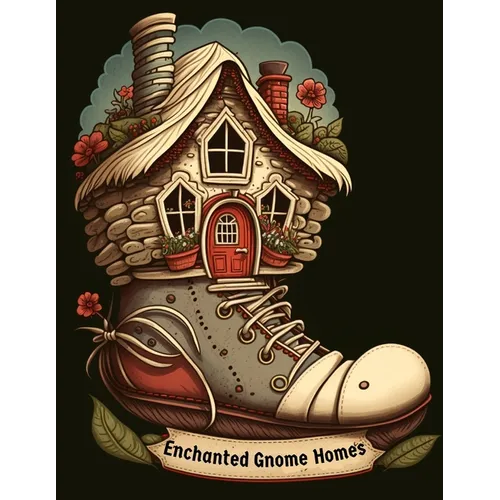 Enchanted Gnome Homes: A Coloring Book of Whimsical Gnome Homes and Enchanted Fairy Houses - Paperback