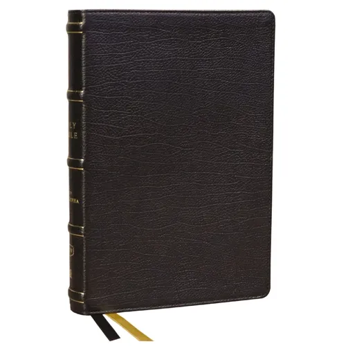 KJV Holy Bible with Apocrypha and 73,000 Center-Column Cross References, Black Genuine Leather, Red Letter, Comfort Print (Thumb Indexed): King James - Leather