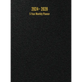2024 - 2028 5-Year Monthly Planner: 60-Month Calendar (Black) - Large - Hardcover
