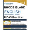 Rhode Island Comprehensive Assessment System Test Prep: Grade 4 English Language Arts Literacy (ELA) Practice Workbook and Full-length Online Assessme - Paperback