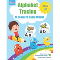 Alphabet Tracing and Learn 78 Basic Words: Workbook for Pre K and Kindergarten Ages 3-5 years old to practice writing and learning vocabulary, Essenti - Paperback