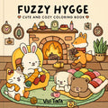 Fuzzy Hygge: Cute and Cozy Coloring Book for Adults & Teens Featuring Adorable Animals Characters for Stress Relief - Paperback