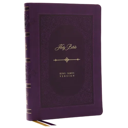 KJV Holy Bible: Giant Print Thinline Bible, Purple Leathersoft, Red Letter, Comfort Print (Thumb Indexed): King James Version (Vintage Series) - Imitation Leather