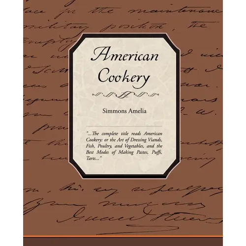 American Cookery - Paperback
