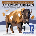 National Parks of North America Amazing Animals Sticker Painting Book: 12 Super Fun Paintings - Paperback