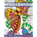 Large Print Color By Number Butterflies, Birds, and Flowers Adult Coloring Book - Paperback