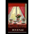 JOURNAL "English Tea": Alternate lined and blank pages to write or sketch - Pretty original cover - cozy English Tea - Paperback