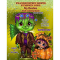 Frankenstein Meets Pumpkin Girl My Besties Adult Coloring Book - Paperback